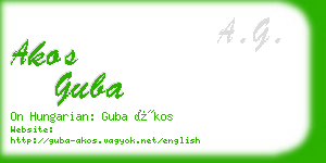 akos guba business card